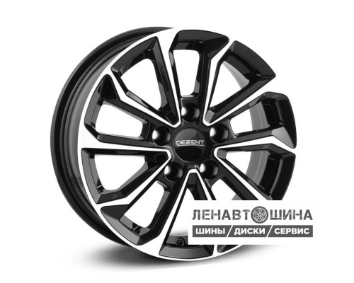 Dezent R16 / 6.5J PCD 5x100 ЕТ 38 ЦО 57.1 KS black polished